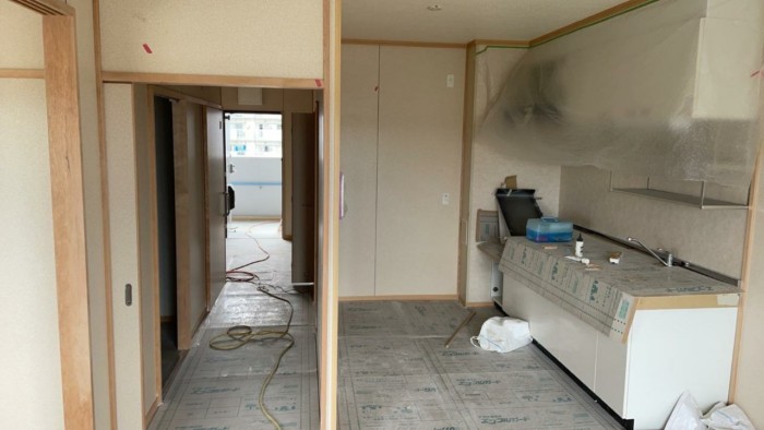 東浦町にて県営住宅の改修工事を行いました（内装、珪藻土調）